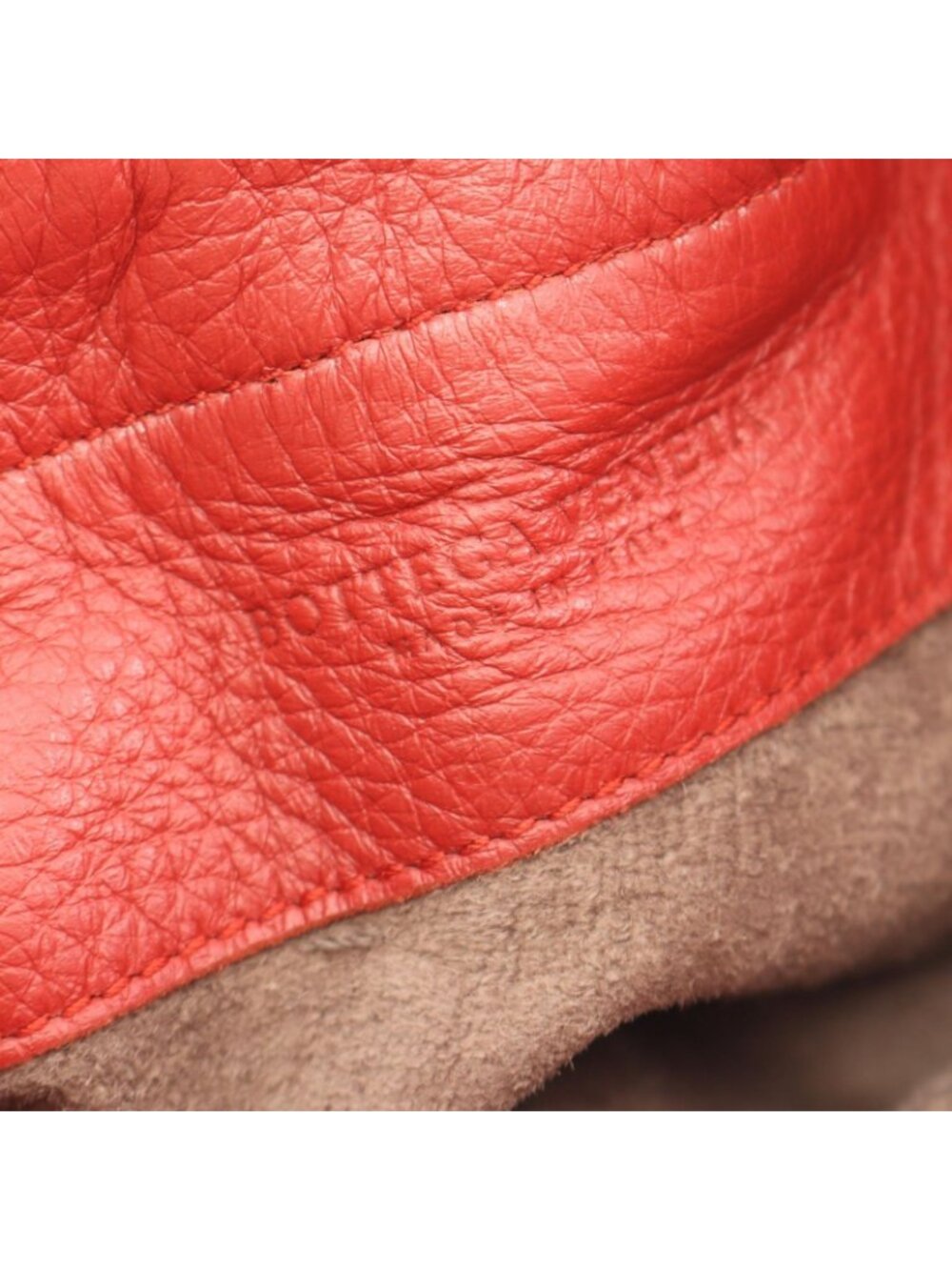 Bottega Veneta Intrecciato Drawstring Red Leather Bucket - Picture 4 of 7